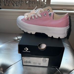 pink platform converse